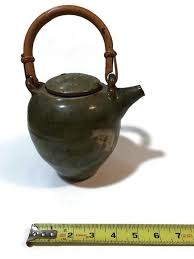 Buy Vintage Studio Pottery Teapot With Bamboo Handle Online in India - Etsy