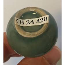 Antique Late 19th Century Chinese Blue Green Bottle Shape ...