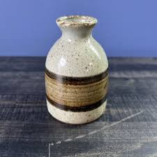 3.5" Studio Pottery Vase Brown Beige Stoneware earthenware ...