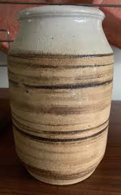 Vintage 70s Rounded Ceramic Stoneware Art Pottery Vase Mid ...