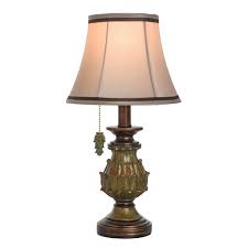 StyleCraft Salerno Antique Gold Table Lamp - Cream Fabric ...