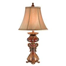 HomeRoots 31 in. Antique Inspired Brown Table Lamp with ...