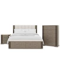 Furniture Frandlyn 3-Pc. King Bedroom Set (Storage Bed, Chest & Stone Top Nightstand) - Macy's