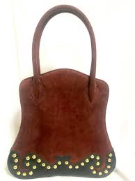 Vintage Christian Lacroix genuine wine brown suede leather ...