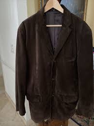 Alfani Genuine suede Blazer Jacket Sports Coat Chocolate ...