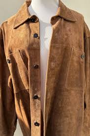 90's Claiborne Cognac Brown Suede Shacket, Large – Cosmos Modern