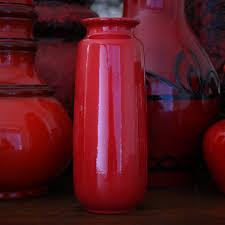 Scheurich West German Tall Red Vase – LEO Design, Ltd.