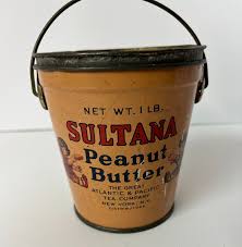 VINTAGE ORIGINAL SULTANA PEANUT BUTTER TIN WITH ...