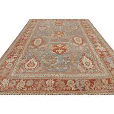 Rug & Kilim's Oushak Style Rug in Red, Blue and Brown Floral ...