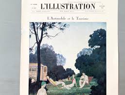 1920s French Magazine Cover Poster: Retro Auto Tourism Art ...