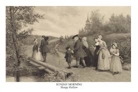 Sunday Morning, Sleepy Hollow; 24x36 Inch Print Reproduced ...