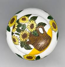 20th Century Chinese Sunflower Ginger Jar | Chairish