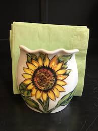 Sunflower Napkin Holder – Heather Lane Pottery