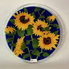 Peggy Karr Sunflower Plate - Etsy