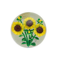 Two Ray Banford (1918 2003) Floral Glass Paperweights New Jersey, Late 20th Century, Both With C...