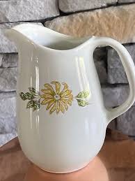 Vintage Milk Pitcher Sunflower Design Ceramic Fall Decor | eBay