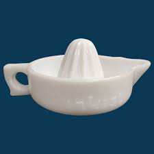 Vintage McKee White Milk Glass Sunkist Reamer Juicer. U.S.A. ...