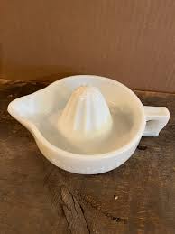 Vintage Milk Glass Sunkist Juicer | Chairish