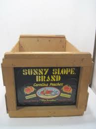 OLD WOOD SUNNY SLOPE BRAND NECTARINES RECORD HOLDER CRATE BOX ADVERTISING | eBay