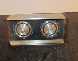 Vintage MCM Swift & Anderson Desktop / Tabletop Weather Station Barometer ~ Wood Chrome Relative Humidity Compensated Holosteric Movement - Etsy