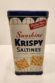 Vintage Sunshine Krispy Saltines 14 1/2oz Tin Container | eBay