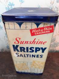 Vintage Sunshine Krispy Crackers Tin | EstateSales.org