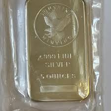 5 oz Silver Sunshine Minting Bar .999 Fine Silver Eagle 100 ...