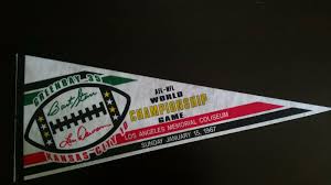 1967 AFL-NFL WORLD CHAMPIONSHIP PACKERS Vs CHIEFS PENNANT ...