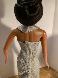 Silver Sequin Evening Gown for 15-16 Inch Fashion Dolls ...