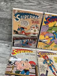 Sold at Auction: 6764, Nine issues of 12 cent Superman comics. DC comics