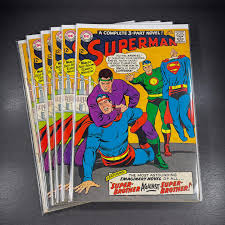 Superman! #196 VG $10, GD+ $5 #197 GD+ $5 each #198 VG $10 each (2 available), GD/VG $5, GD+ $3 #200 FN/VF $25, VG/FN $15 each (2 available), VG- $10 each (3