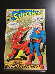 Superman 220 F/VF Flash Battle "Who Stole my Super-Powers ...