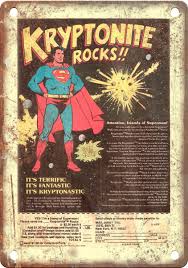 Kryptonite Rocks Vintage Comic Book Ad Metal Sign | Rusty ...