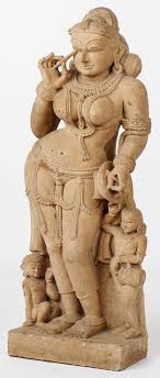 Sold at Auction: Ancient Indian Carved Sandstone Figure of ...