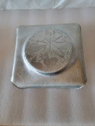 Federal Florette Design Hammered Aluminum Tray Curled Edges ...