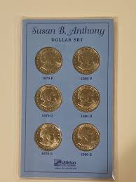 1979-80 Susan B. Anthony Dollar UNC Coin Set - 6 Coins P,D,S in Littleton Holder | eBay