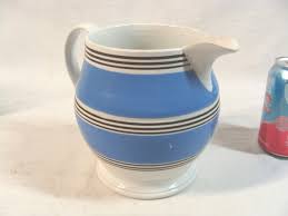 Antique English Mochaware Banded Pottery Pitcher 6 3/4" | eBay