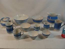 Antique English Mochaware Banded Pottery Pitcher 4" | eBay