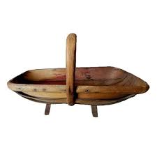 Antique Primitive Swing Handle Apple Orchard Basket Oak Wood Folk Art aafa | eBay