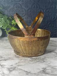 Brass Basket with Handles-INV32856845 – Make Me Modern Decor