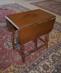 Antique Walnut Drop Leaf, drop Sides Inlaid Accent Side ...