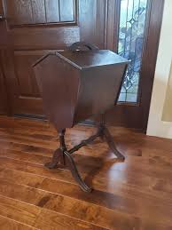 Wonderful, Large, Solid Mahogany Antique Sewing Box/caddy on ...