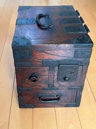 Japanese Antique Furniture Chest Tansu Retro Vintage Suzuri ...