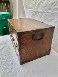 Late 19th Century Walnut and Hand Forged Iron Storage Box ...