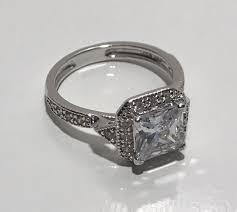 NVC 925 Sterling Silver Cz Engagement Style Ring Sz 6.25 | eBay