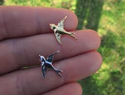 Swallow Brooch Pin's Rockabilly Brooch, Art Nouveau Retro ...
