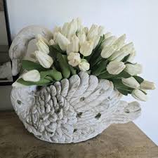 Aged White Swan Planter Moss Look Farmhouse Style Garden Patio Plants Pot Swan Decor Easter - Etsy