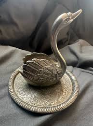 Jewelry Holder • Silver-Plated Swan Trinket Dish | Zinc ...