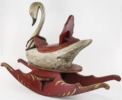 Sold at Auction: Reproduction Swan Child's Rocking Toy