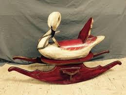 Child's Wooden Swan Rocker